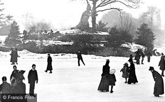London, Crystal Palace Park, ice-skating c1890