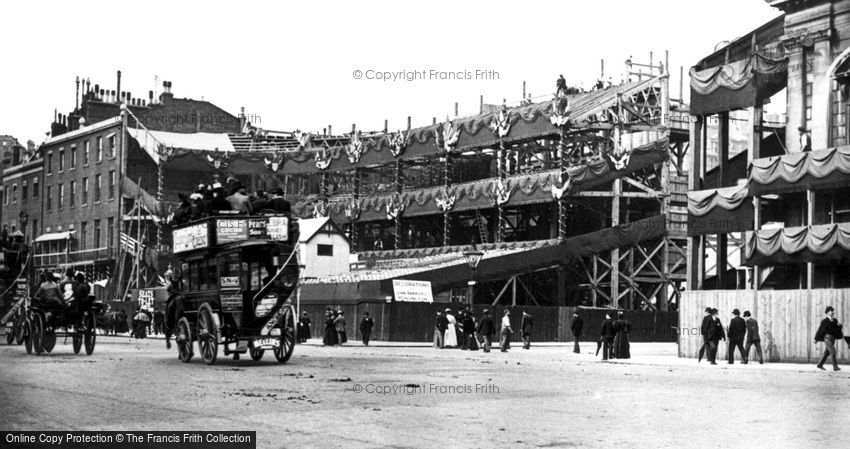 London, Diamond Jubilee Grandstand, Whitehall 1897
