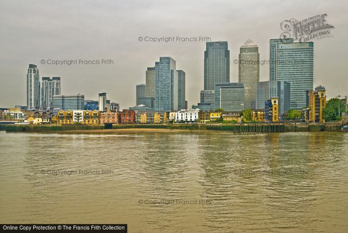 Photo of London, Docklands, Canary Wharf From The Greenwich Peninsular 2010