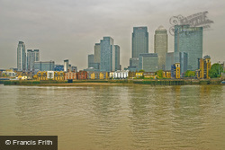 Docklands, Canary Wharf From The Greenwich Peninsular 2010, London