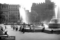 Fountains In Trafalgar Square c.1950, London