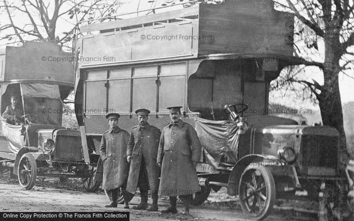 Photo of London, Grove Park Road, Army Service Corps Bus 1914