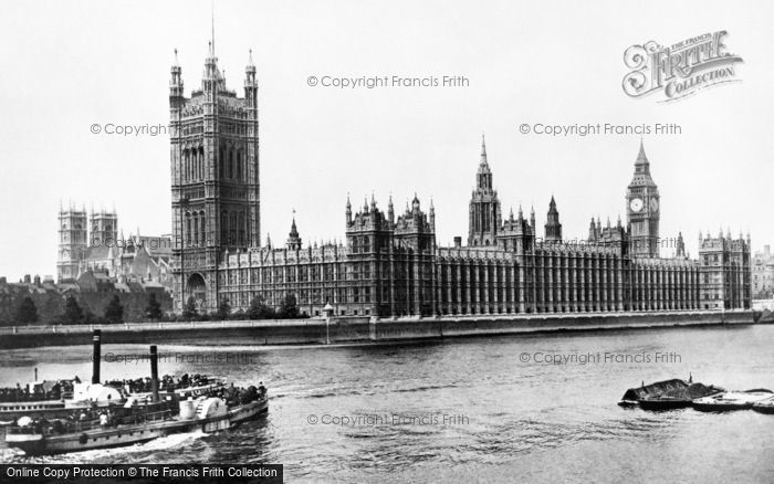 Photo of London, Houses Of Parliament 1908