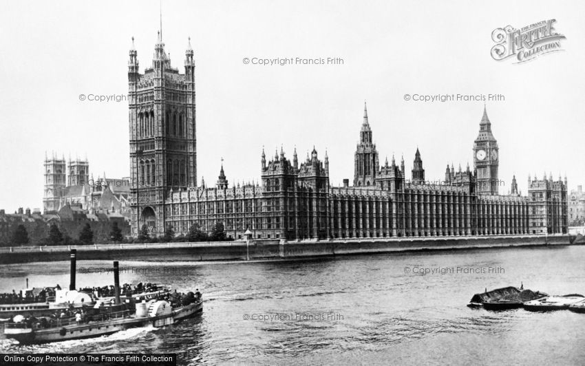London, Houses of Parliament 1908