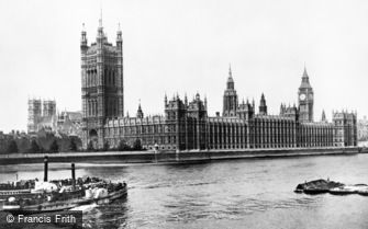 London, Houses of Parliament 1908