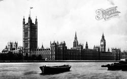 Houses Of Parliament And River Thames c.1930, London