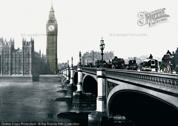 Photo of London, Houses Of Parliament And Westminster Bridge c.1900
