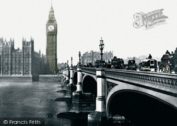 Houses Of Parliament And Westminster Bridge c.1900, London