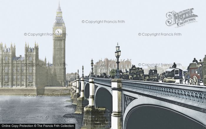 Photo of London, Houses Of Parliament And Westminster Bridge c.1900