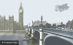 Houses Of Parliament And Westminster Bridge c.1900, London