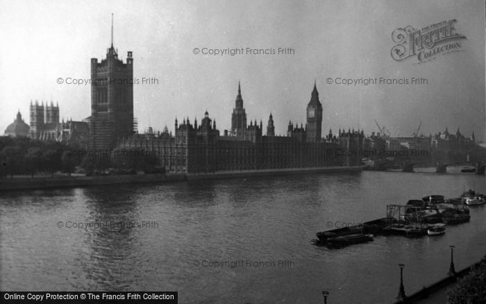 Photo of London, Houses Of Parliament c.1950