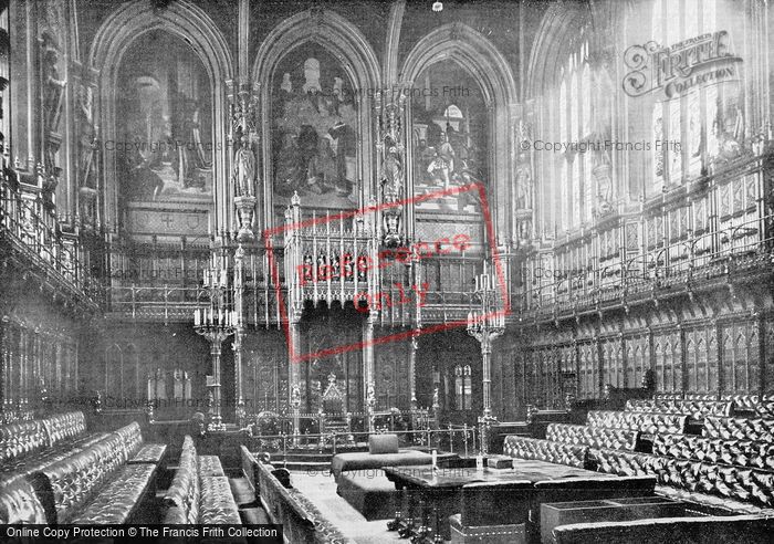 Photo of London, Houses Of Parliament Interior c.1895