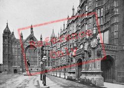 Houses Of Parliament, The Peers' Entrance c.1895, London