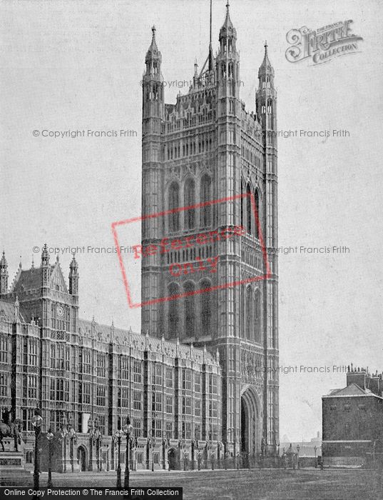 Photo of London, Houses Of Parliament, Victoria Tower And Royal Entrance c.1895