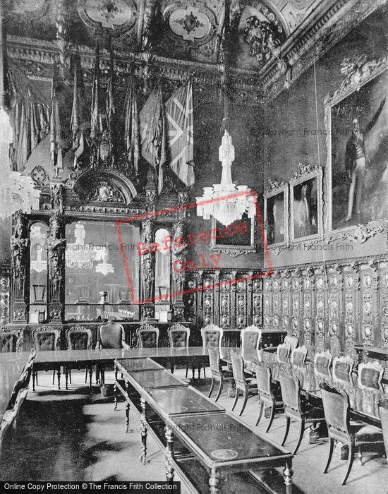 Photo of London, Ironmongers' Hall, The Livery Hall c.1895