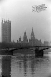 Lambeth Bridge And Westminster c.1963, London
