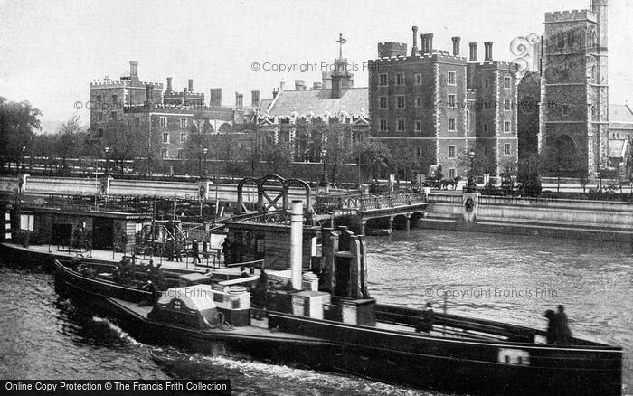 Photo of London, Lambeth Palace From Lambeth Bridge c.1895