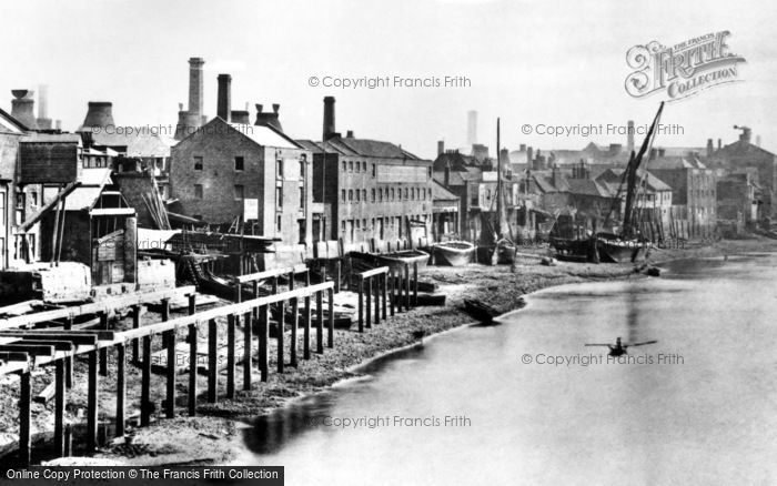 Photo of London, Lambeth, The Riverside c.1865