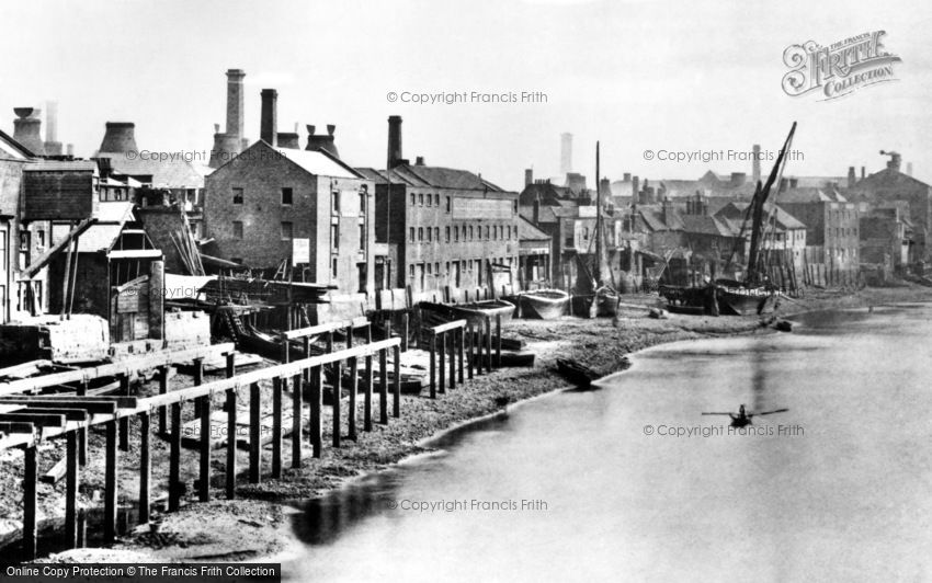 London, Lambeth, the Riverside c1865