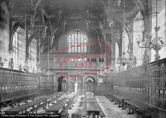 Photo of London, Middle Temple Hall Interior c.1895