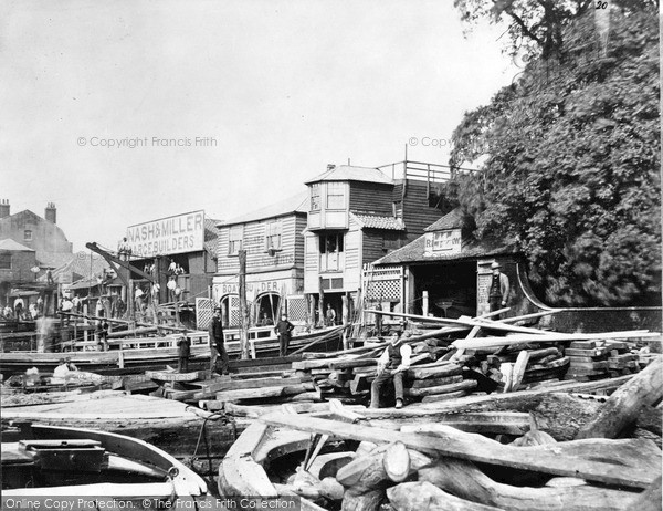Photo of London, Nash & Miller Barge Builders, Battersea c.1870