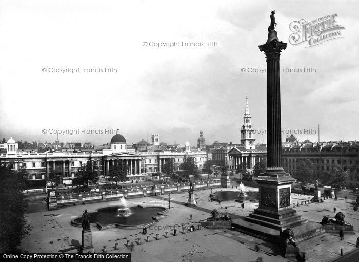 Photo of London, Nelson's Column And Trafalgar Square c.1920