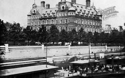 New Scotland Yard From Westminster Bridge c.1895, London