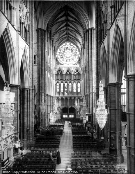 Photo of London, North Transept, Rose Window, Westminster Abbey c.1955