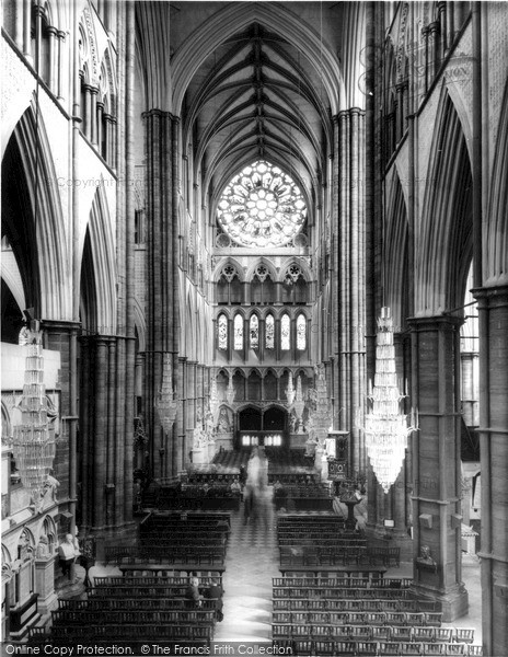 Photo of London, North Transept, Rose Window, Westminster Abbey c.1955