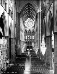 North Transept, Rose Window, Westminster Abbey c.1955, London