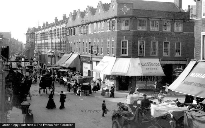 Photo of London, Northend Road Market 1904