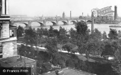 Old Waterloo Bridge And Shot Tower From The Adelphi 1902, London