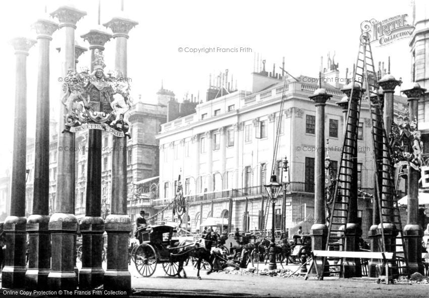 London, Park Lane decorated for the Jubilee 1897