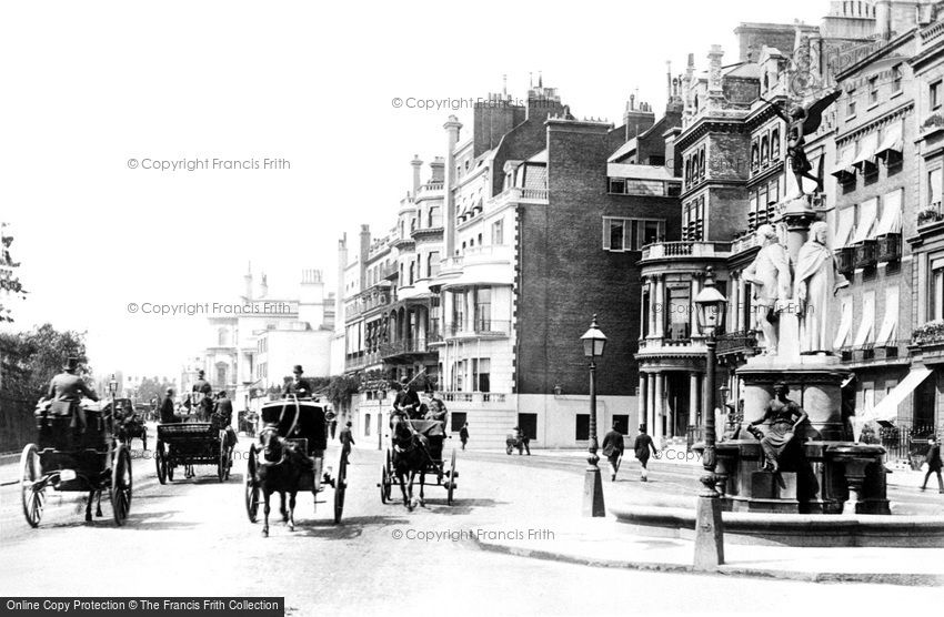 London, Park Lane towards Marble Arch 1900