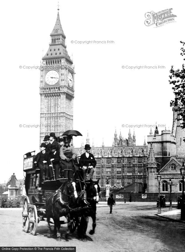 London, Parliament Square and 'Big Ben' 1890