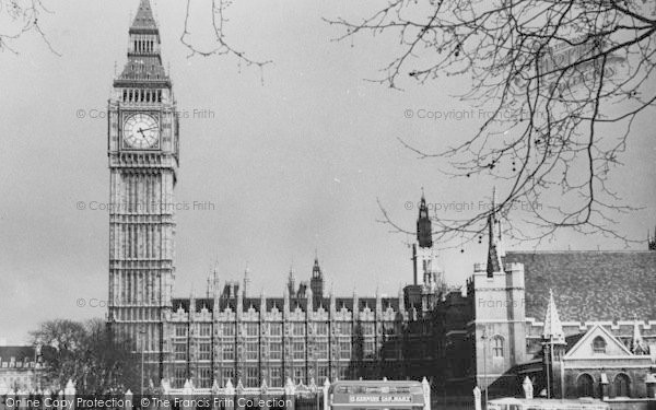 Photo of London, Parliament Square And Big Ben c.1960