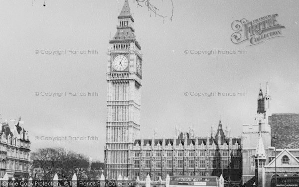 Photo of London, Parliament Square And Big Ben c.1965