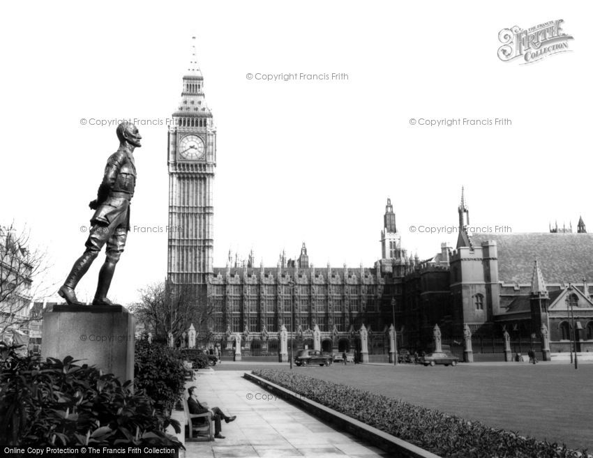 London, Parliament Square and General Smuts Statue c1965