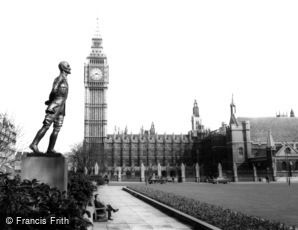 London, Parliament Square and General Smuts Statue c1965
