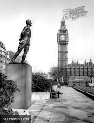 Parliament Square, General Smuts Statue And Big Ben c.1965, London