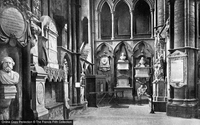 Photo of London, Poets' Corner, Westminster Abbey c.1895