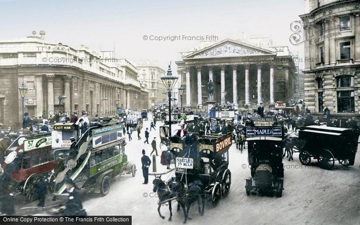 Photo of London, Royal Exchange And Bank Of England c.1910