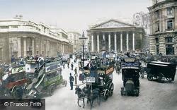 Royal Exchange And Bank Of England c.1910, London