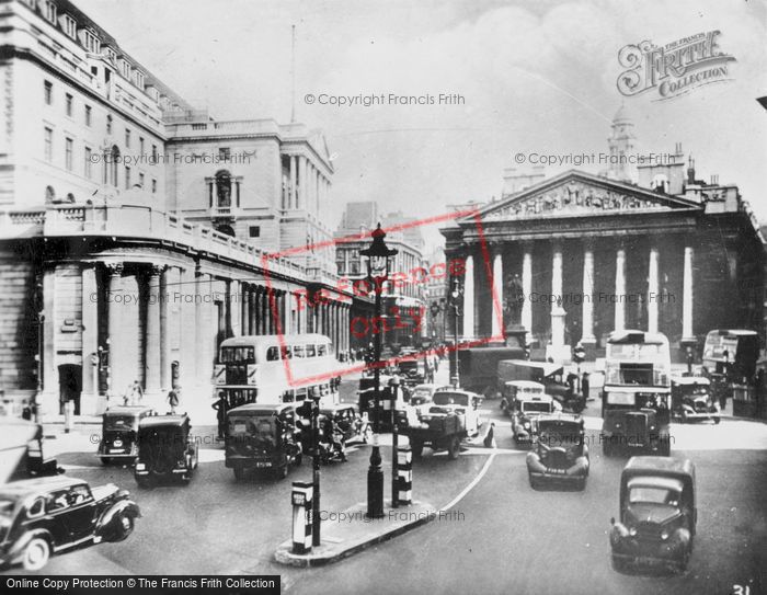 Photo of London, Royal Exchange And Bank Of England c.1949