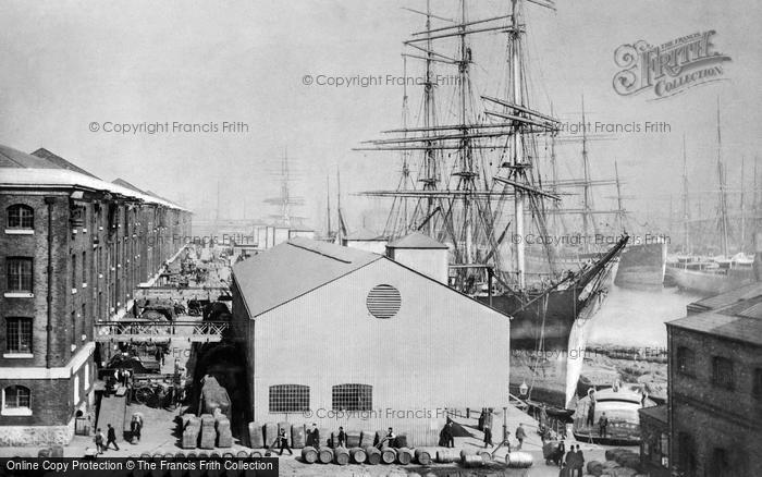 Photo of London, Ship At The Dockside c.1890