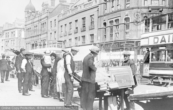 Photo of London, Shoreditch, Bookstall In The High Street c.1930
