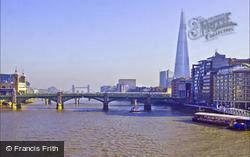 Southwark Bridge And Tower Bridge From The Millennium Bridge 2015, London