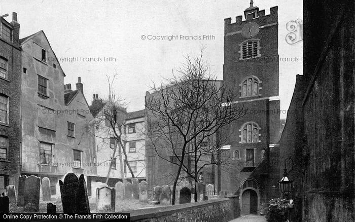 Photo of London, St Bartholemew's Church And Churchyard c.1895