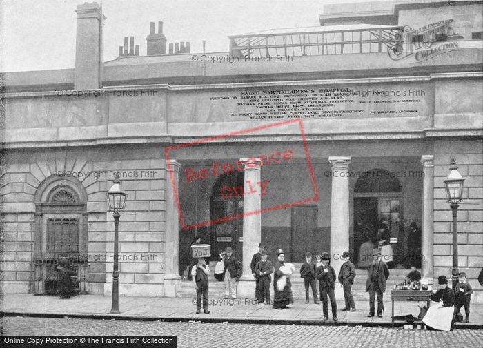 Photo of London, St Bartholomew's Hospital, The Smithfield Entrance c.1895