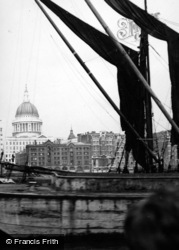 St Paul's Cathedral From The River c.1955, London
